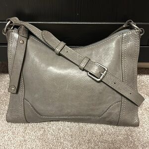 FRYE Melissa Zip Crossbody, Gray, BEAUTIFUL!